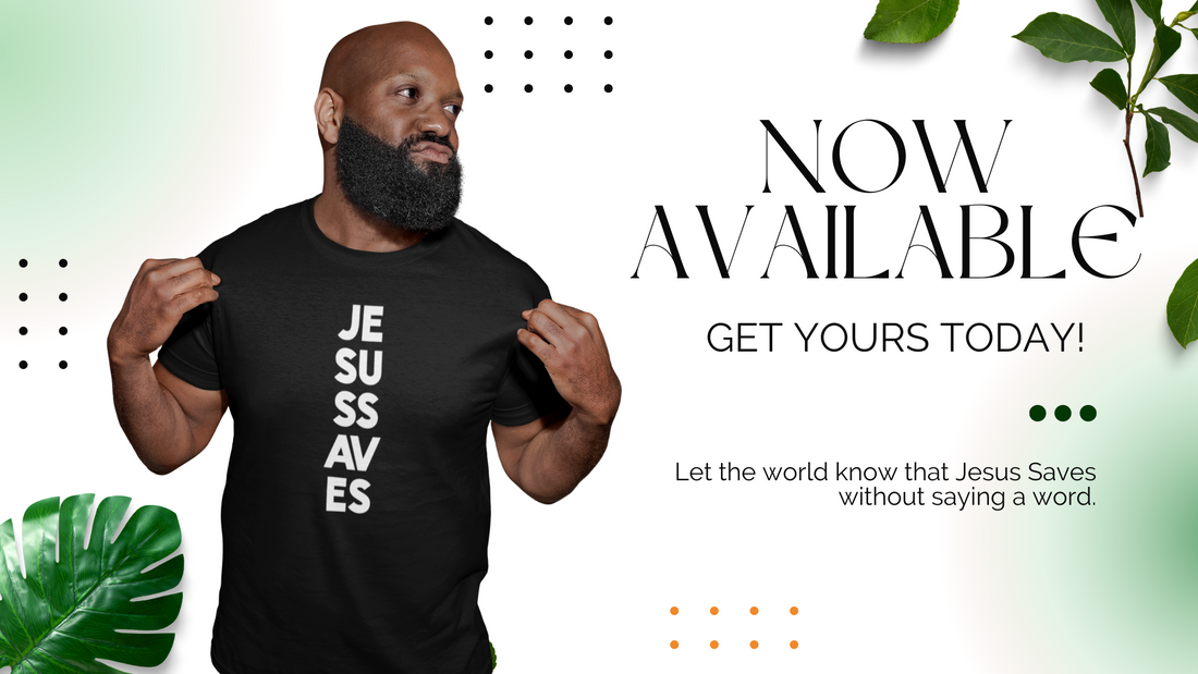 Jesus Saves Christian T-shirt. Soft and comfortable t-shirt that is machine washable for convenience. Faith based apparel for believers. 