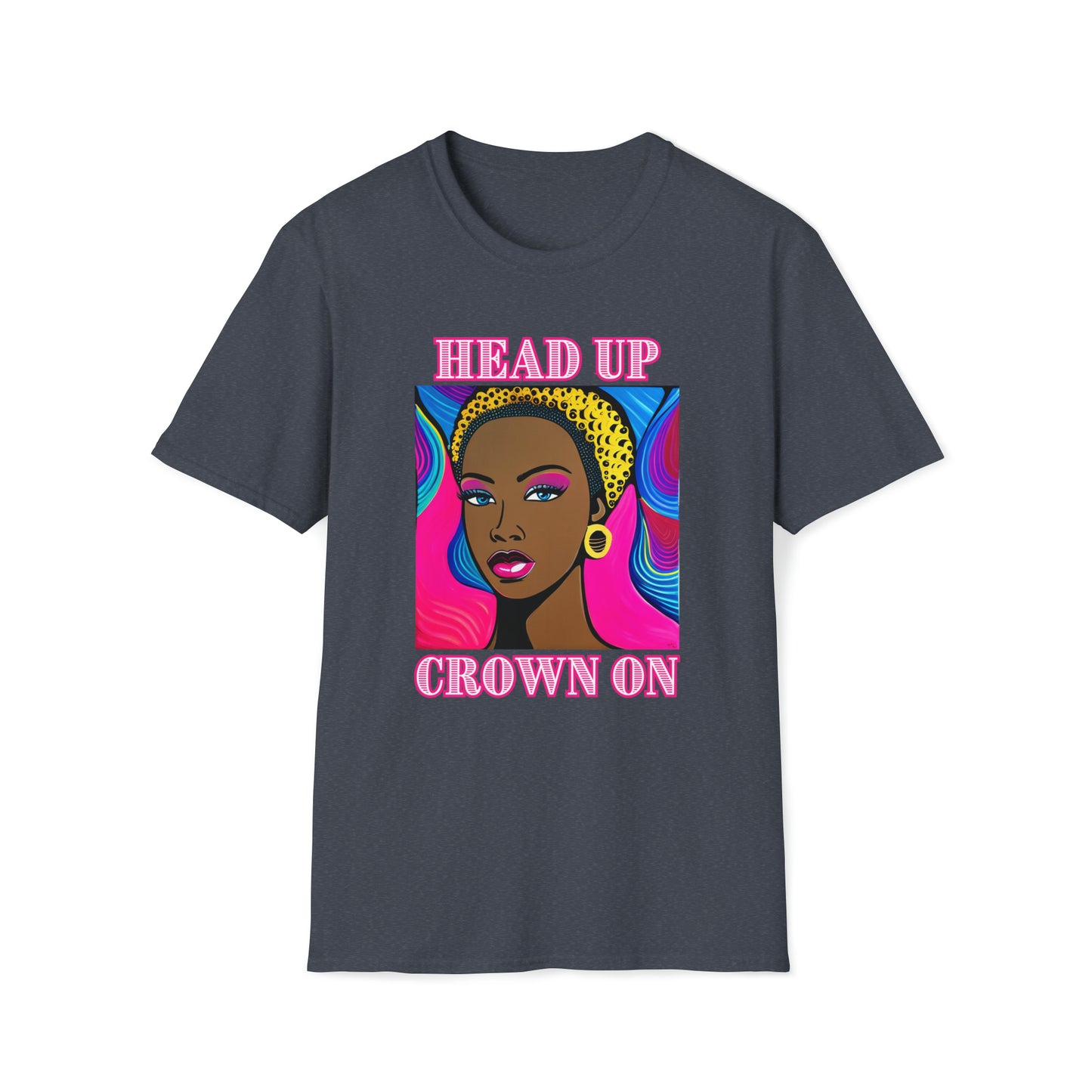 Black Barbie Head Up Crown On T-Shirt