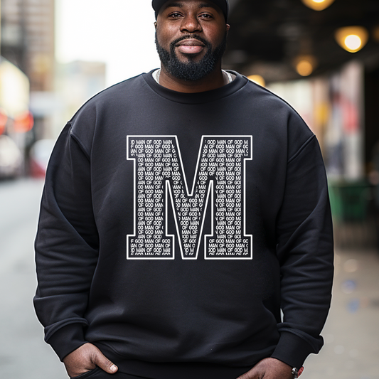 Shop for our Man of God Black Letterman shirt. Our Christian apparel is soft, cozy, and great for everyday wear. Declare your faith and show confidence in Jesus when you wear this Christian sweatshirt.