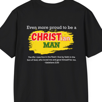 Make a bold statement of faith and identity with the Black Proud to be a Black Christian Man T-Shirt from Triumph Tees. Embrace the empowering design and proudly showcase your beliefs. Shop now and express your pride in your faith.